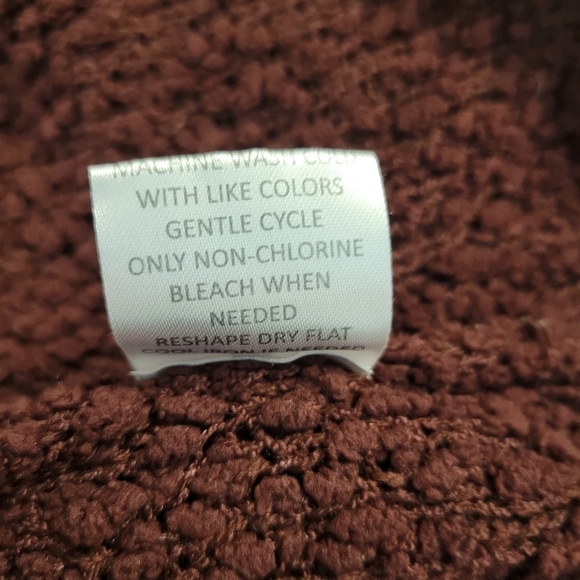 Altar'd State Maroon Cowl Neck Oversized Sweater - Picture 6 of 6